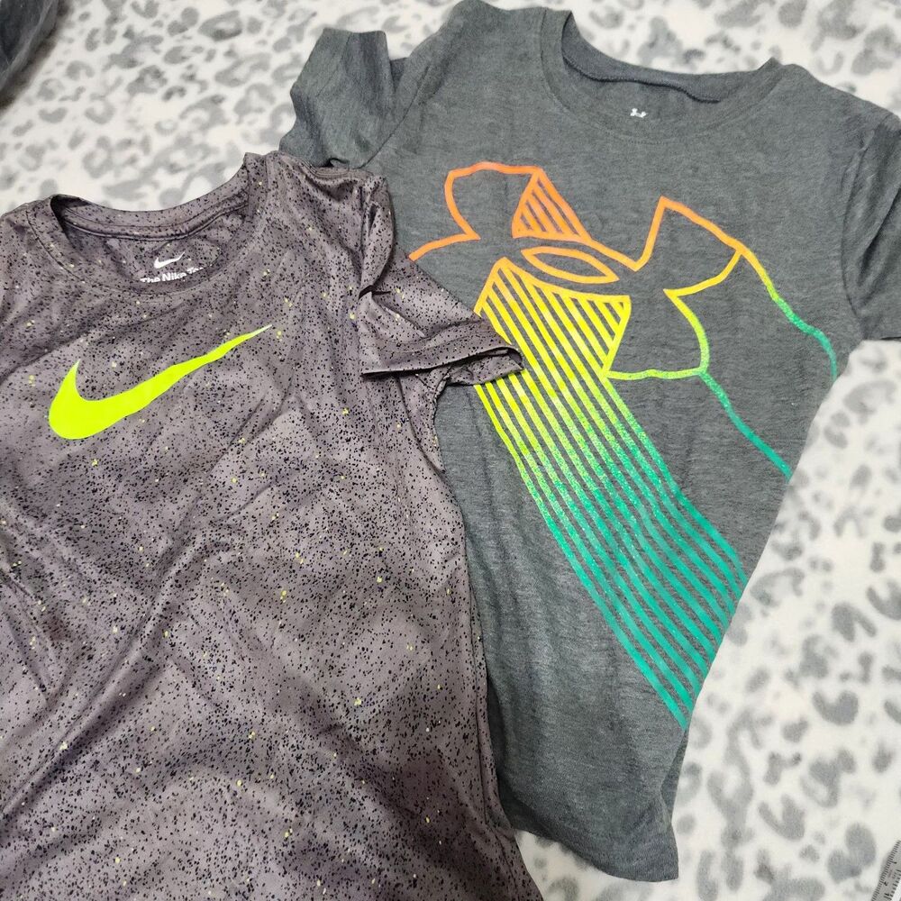 Nike And Under Armour  Boys Tshirt Size 6.   New